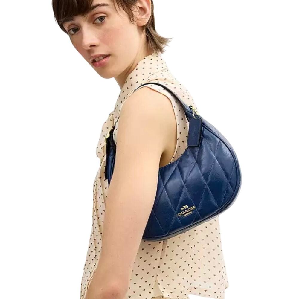 Coach Quilted Leather Emily Deep Blue - Picture 2 of 5